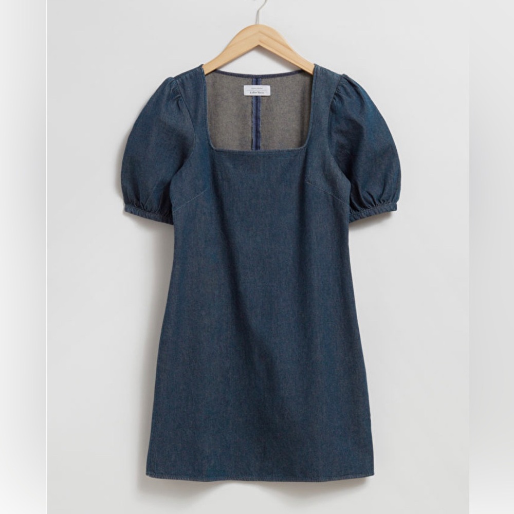 & other stories denim/navy mini dress
